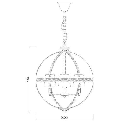 Подвесная люстра Delight Collection Residential KM0115P-4L nickel