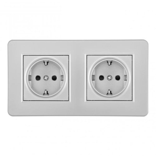Розетка Arte Milano Set16-2 SET16-2-40-1x2 silver