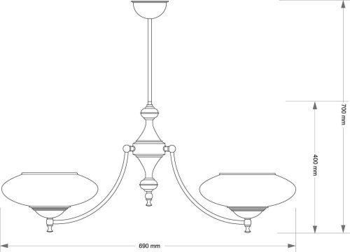 Люстра на штанге Kutek San Marino Klosz SAN-ZW-2(P)CR
