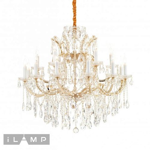 6071-18 GD+CL Подвесная люстра iLamp Diamond 6071-18 GD+CL