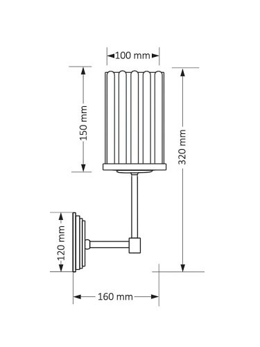 EMP-K-1(N)R Настенное бра Kutek Empoli Ryfel EMP-K-1(N)R