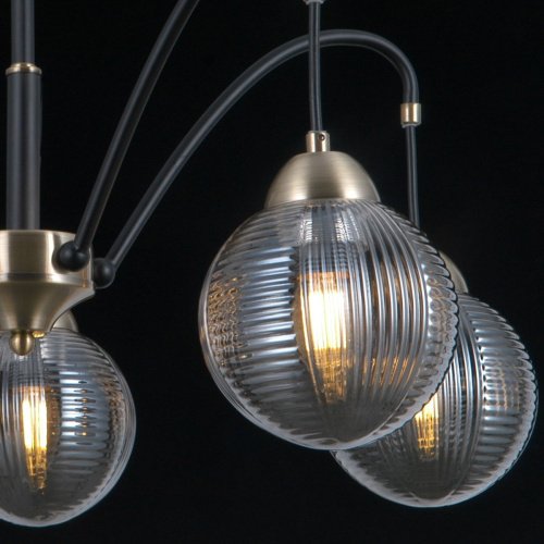 IL0433-5PSQ-79 BK AB Потолочная люстра ILLUMICO IL0433-5PSQ-79 BK AB