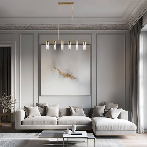 60166 латунь Люстра на штанге Eurosvet Oriens 60166 латунь