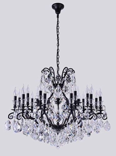 MAGNIFICO SP19 BLACK/TRANSPARENT Подвесная хрустальная люстра Magnifico Crystal Lux MAGNIFICO SP19 BLACK/TRANSPARENT
