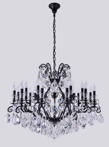 MAGNIFICO SP19 BLACK/TRANSPARENT Подвесная хрустальная люстра Magnifico Crystal Lux MAGNIFICO SP19 BLACK/TRANSPARENT
