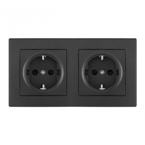 Розетка Arte Milano Set06-2 SET06-2-40-1x2 black