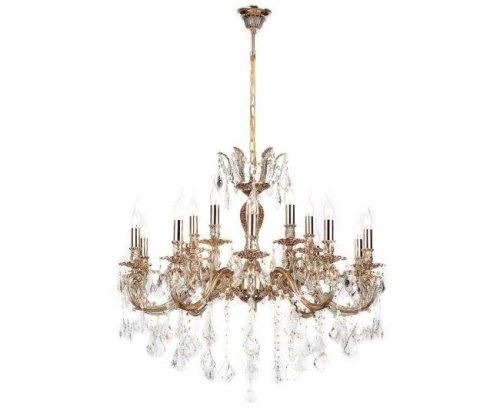 Подвесная хрустальная люстра Barletta Lucia Tucci BARLETTA 122.10.5 coffe gold