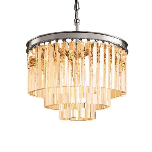 KR0387P-6 chrome/amber Подвесная люстра Delight Collection 1920s Odeon KR0387P-6 chrome/amber