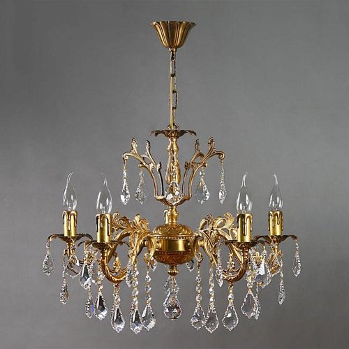 2118/5 AB Leaf Crystal Подвесная хрустальная люстра Granada Ambiente 2118/5 AB Leaf Crystal