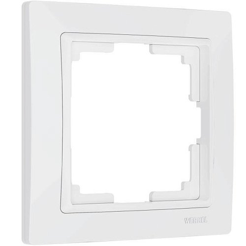 W0012001/ Рамка на 1 пост Snabb basic (белый) Рамка Werkel W0012001/ Рамка на 1 пост Snabb basic (белый)