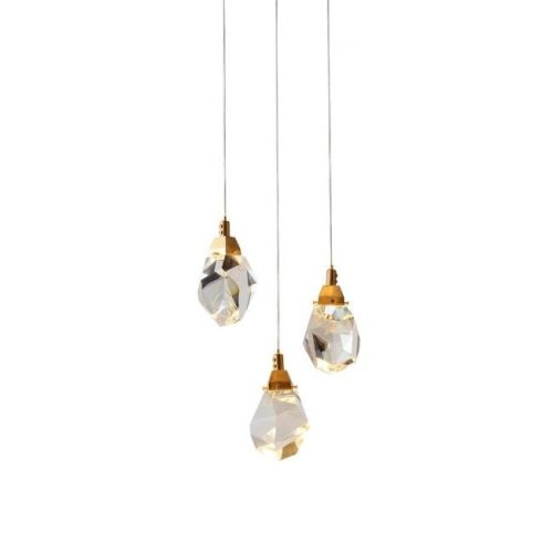 9701P/3R brass Светильник подвесной Delight Collection Crystal rock II 9701P/3R brass