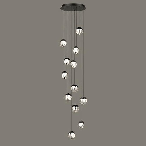 MD24001033-12A black/clear Люстра каскадная Delight Collection MD24001033 MD24001033-12A black/clear