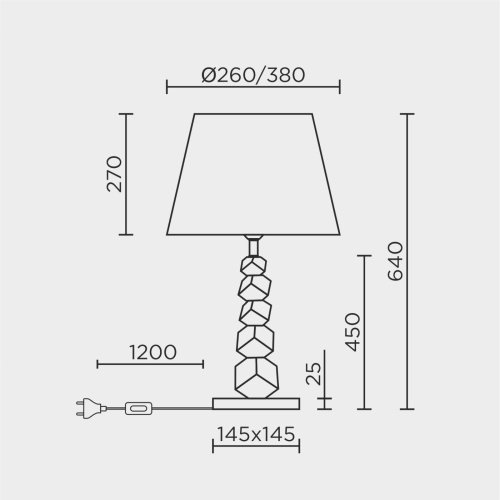ML.5500.01TL BS-BK Настольная лампа ML Modelux ML.5500.01TL BS-BK