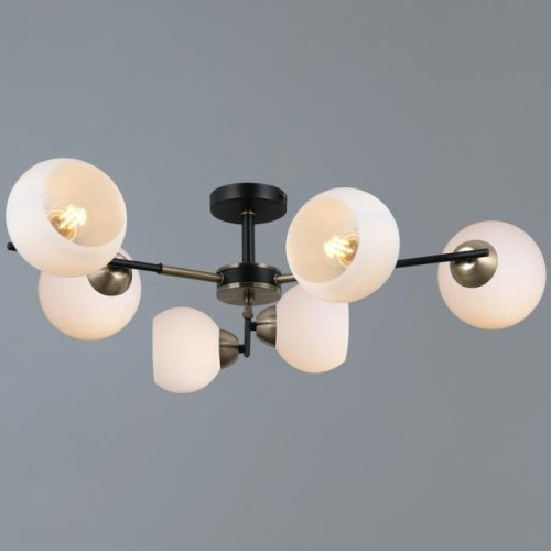 IL0469-6CSQ-24 BK AB LIBRA Потолочная люстра ILLUMICO IL0469-6CSQ-24 BK AB LIBRA