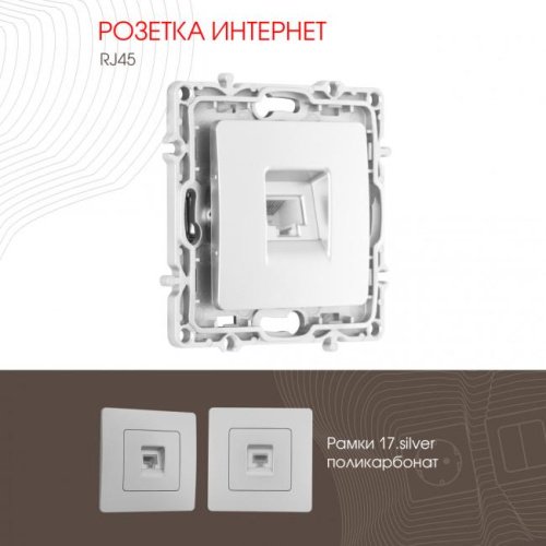 Розетка Arte Milano Am-217 217.45-1.silver