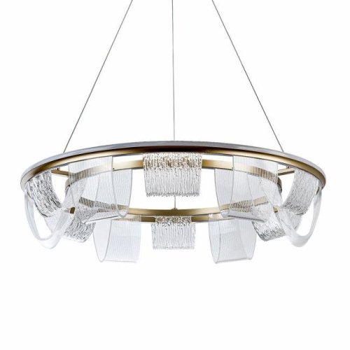 L7706-800 GD Подвесная люстра L LED4U L7706-800 GD