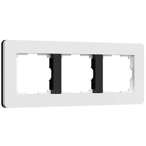 W0033068/ Рамка на 3 поста Split (белый/черный, soft-touch) Рамка Werkel Split белый/черный, soft-touch W0033068/ Рамка на 3 поста Split (белый/черный, soft-touch)