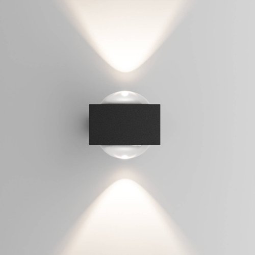 Уличный настенный светильник Elektrostandard Lenses Lenses (35191/W) черный