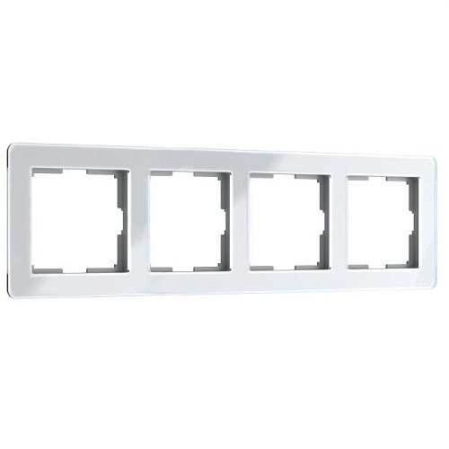 W0042701/ Рамка на 4 поста Acrylic (белый) Рамка Werkel W0042701/ Рамка на 4 поста Acrylic (белый)