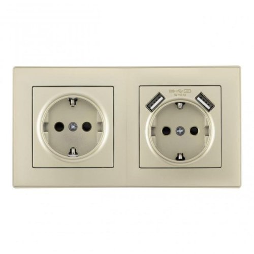 Розетка Arte Milano Set06-2 SET06-2-47-1-40-1 shampan