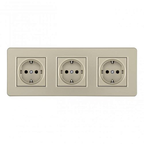SET16-3-40-1x3 shampan Розетка Arte Milano Set16-3 SET16-3-40-1x3 shampan