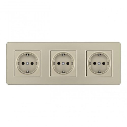 SET16-3-40-1x3 shampan Розетка Arte Milano Set16-3 SET16-3-40-1x3 shampan
