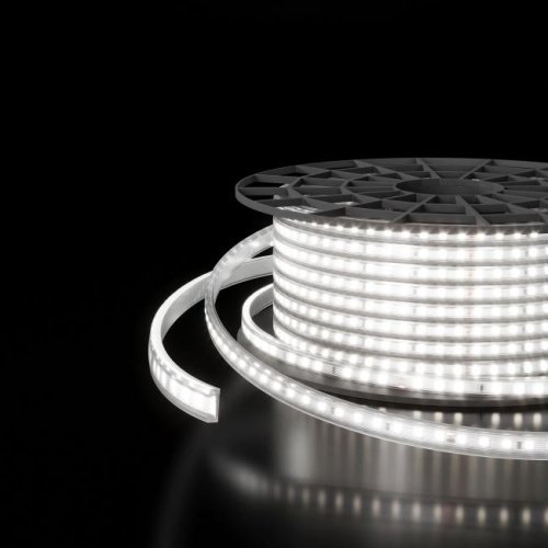Светодиодная лента 220V 18W IP65 Elektrostandard Лента светодиодная Premium 220V 18W 180Led 2835 IP65 6500К холодный белый, 50 м, двухрядная (LS011 220V)