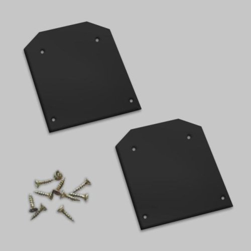 Торцевая заглушка комплект (2шт + 8 винтов) для профиля IL.0050.3300 (S25) IMEX Smart Line IL.0050.3305-BK