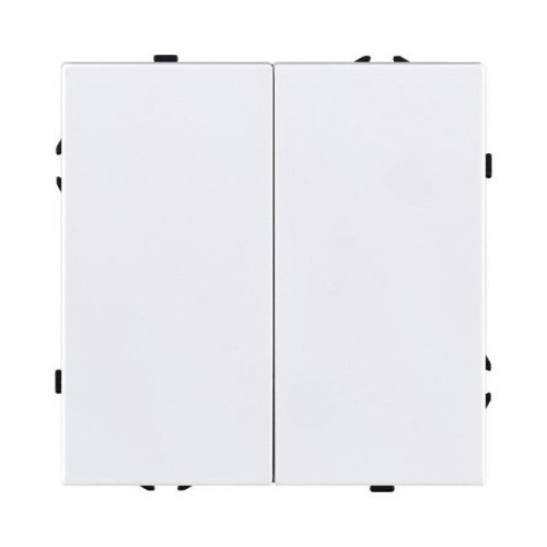 EC-005WH Выключатель 2-клавишный проходной 10А/250В, белый матовый Kollinger Eclipse EC-005WH