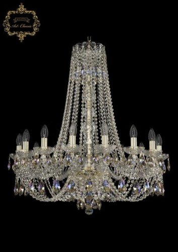 Подвесная хрустальная люстра 11.21 Art Classic 11.21.16.300.h-91.Gd.Sp.K801