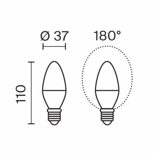 3276 Светодиодная лампочка Candle 9W Voltega 3276