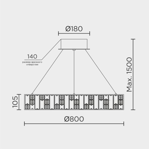 Подвесная люстра ML Modelux ML.6988.800P GD