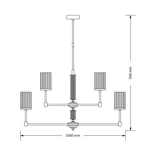 EMP-ZWL-4(P)R Люстра на штанге Kutek Empoli Ryfel EMP-ZWL-4(P)R