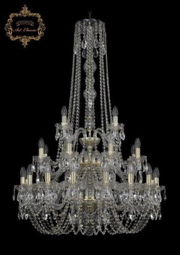 11.11.16+8+4.300.3d.h-128.Gd.Sp Подвесная хрустальная люстра 11.11 Art Classic 11.11.16+8+4.300.3d.h-128.Gd.Sp