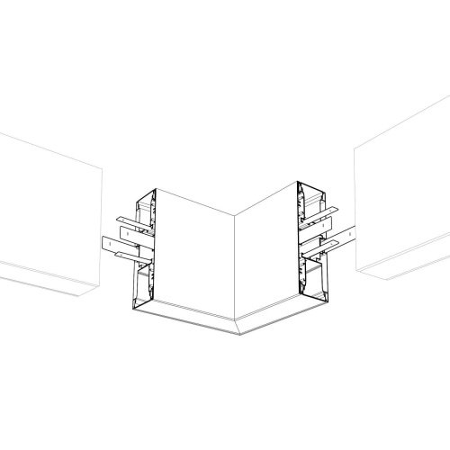 Внутренний прямой угол в сборе для соединения двух профилей Arlight S2-Wall 021288