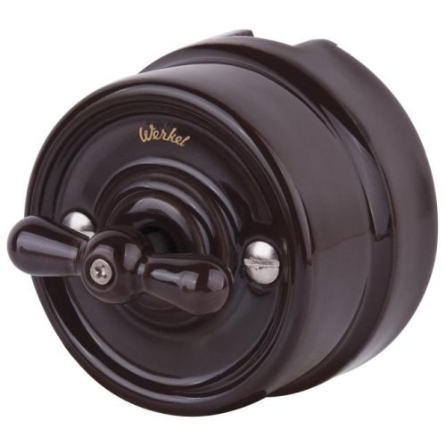 Выключатель Werkel W5620014/ Выключатель на 4 положения двухклавишный (коричневый) Ретро