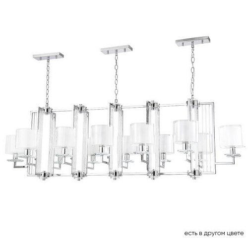 NICOLAS SP12 L1600 NICKEL/WHITE Подвесная люстра Crystal Lux Nicolas NICOLAS SP12 L1600 NICKEL/WHITE