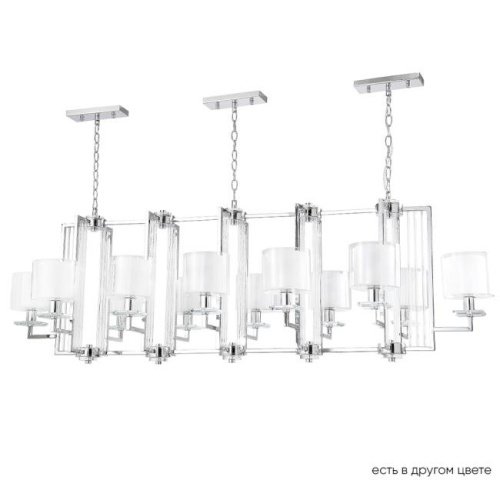 NICOLAS SP12 L1600 NICKEL/WHITE Подвесная люстра Crystal Lux Nicolas NICOLAS SP12 L1600 NICKEL/WHITE