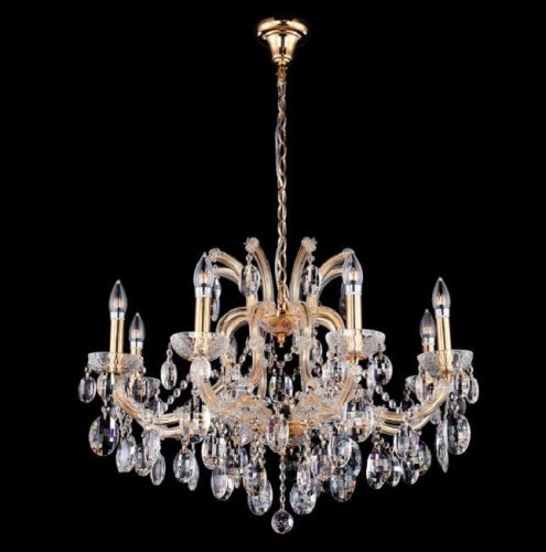 HOLLYWOOD SP8 GOLD Подвесная хрустальная люстра Hollywood Crystal Lux HOLLYWOOD SP8 GOLD