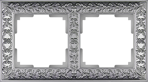 WL07-Frame-02/ Рамка на 2 поста (матовый хром) Werkel WL07-Frame-02/ Рамка на 2 поста (матовый хром)