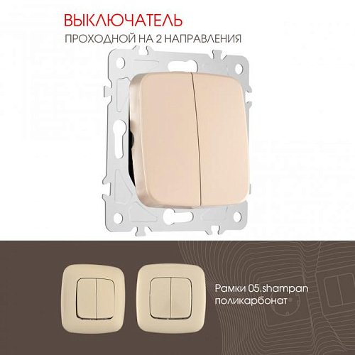 205.32-2.shampan Выключатель Arte Milano Am-205 205.32-2.shampan