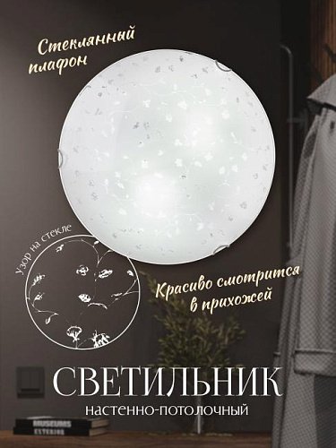 000059681 Настенно потолочный светильник Мелодия Света Сноу-вайт 000059681