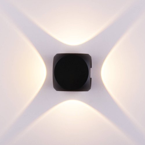 1504 TECHNO LED CUBE черный Уличный настенный светильник Elektrostandard Сube 1504 TECHNO LED CUBE черный