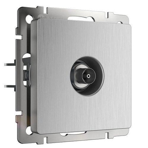 W1183009/ TB-розетка оконечная (серебряный рифленый) Розетка Werkel W1183009/ ТВ-розетка оконечная (cеребряный рифленый)