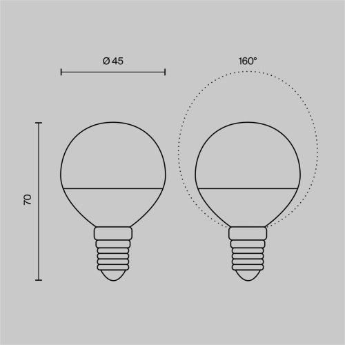 3224 Светодиодная лампочка Globe 5W Voltega 3224