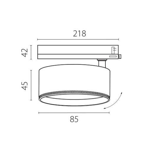 Трековый светильник Lightstar Alta Pro A5547TRIAC