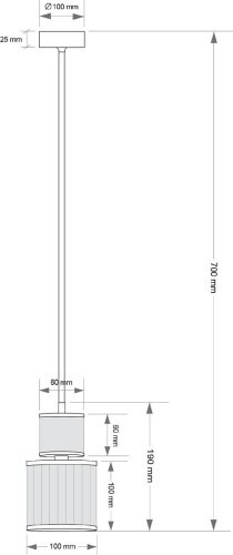 Светильник потолочный Kutek Erba ERB-ZW-1(ZM/2)T