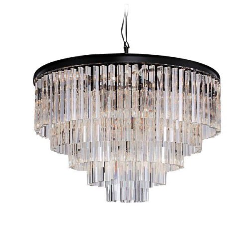 KR0387P-10A black/clear Подвесная люстра 1920s Odeon Delight Collection KR0387P-10A black/clear