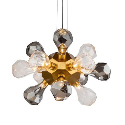 KR1197P-12 brass, smoky/clear Подвесная люстра Delight Collection KR1197 KR1197P-12 brass, smoky/clear