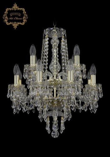 11.23.8+4.165.2d.Gd.Dr Подвесная хрустальная люстра 11.23 Art Classic 11.23.8+4.165.2d.Gd.Dr